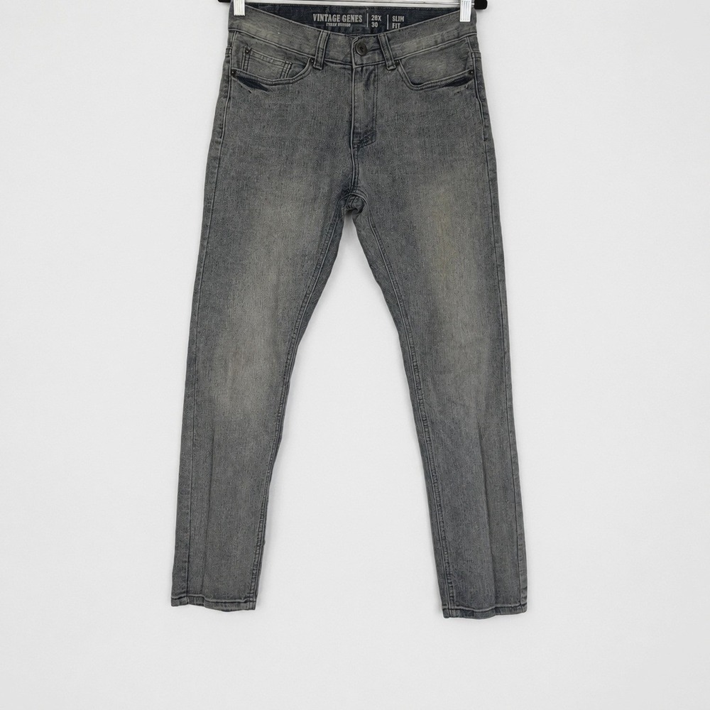 Vintage Genes Jeans Slim Fit Mens 28x30 Blue Good Lived In Denim Casual